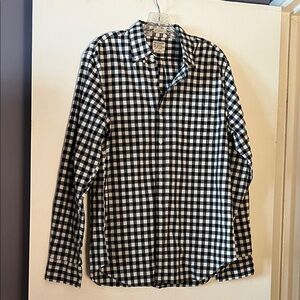 J. Crew Black and White Plaid Casual Shirt